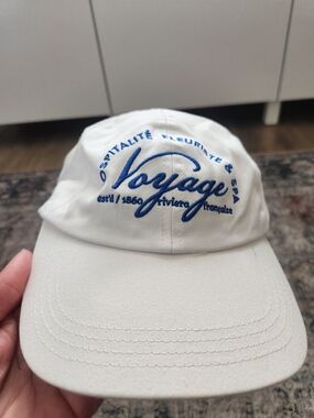 H&M White Cotton Baseball Cap
